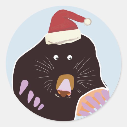 Rond Sticker de Noël Garden Mole (Devant)