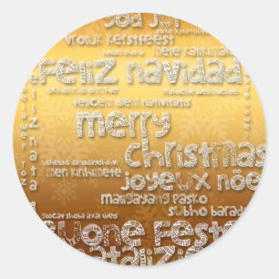 Rond Sticker de Noël international Navidad