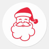 Rond Sticker de Noël Jolly Merry Santa Claus (Devant)