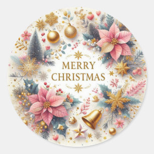 Rond Sticker de Noël joyeux