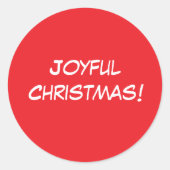 Rond Sticker de Noël joyeux (Devant)