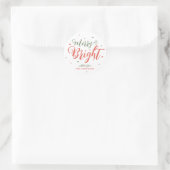 Rond Sticker de Noël joyeux et brillant (Sac)