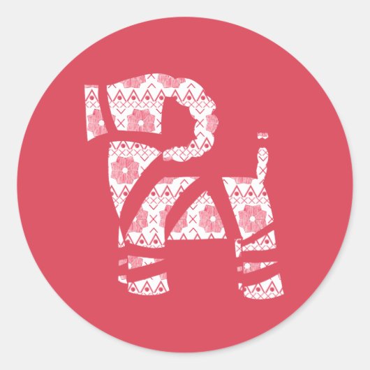 Rond Sticker de Noël Knit Yule Bock (Devant)