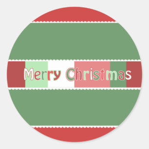 Rond Sticker De Noël Montré Rouge Mais Vous Choisissez 