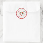 Rond Sticker de Noël rouge, vert, blanc (Sac)