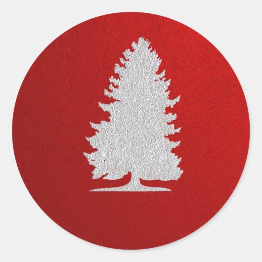 Rond Sticker de Noël Silhouette (Devant)