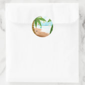 Rond Sticker de Noël tropical (Sac)