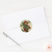 Rond sticker de Noël victorien (Enveloppe)