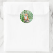 Rond Sticker de Noël Woodland Fox (Sac)