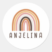 Rond Sticker de nom Boho Rainbow pour Sc (Devant)
