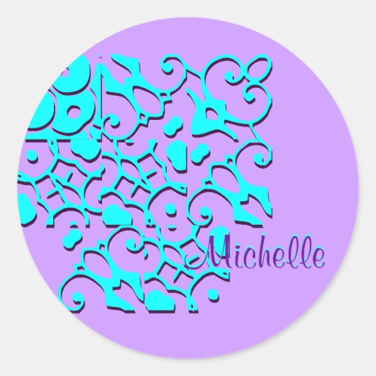 Rond Sticker de nom de Michelle Designer (Devant)