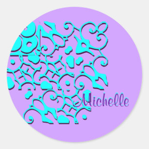 Rond Sticker de nom de Michelle Designer