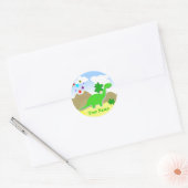 Rond Sticker de nom diplodocus vert (Enveloppe)