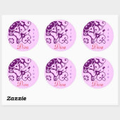 Rond Sticker de nom du concepteur Diva (Feuille)