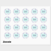 Rond Sticker de nom floral Lavender (Feuille)