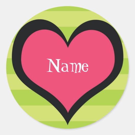 Rond Sticker de nom personnalisé de sélection de hanche (Devant)