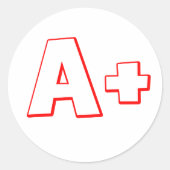Rond Sticker de notation A+ (Devant)