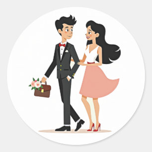 Rond Sticker de nuit de date classique