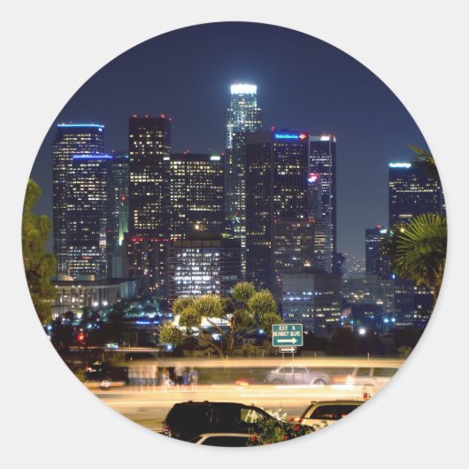 Rond Sticker de nuit de Los Angeles (Devant)