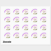 Rond Sticker de Pâques (Feuille)