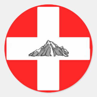 Rond Sticker de patrouille - Montagne