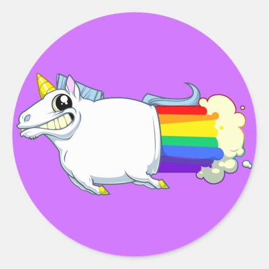 Rond Sticker de pépins de licorne (Devant)