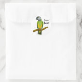 Rond Sticker de perroquet Sénégal (Sac)