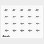Rond Sticker de phoque 04 (Feuille)