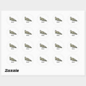 Rond Sticker de phoque 05 (Feuille)