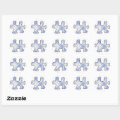 Rond Sticker de pièce de casse-tête (Feuille)