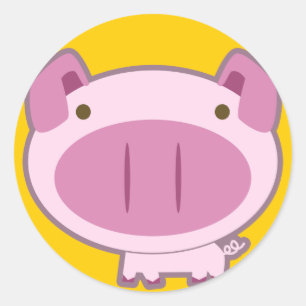 ROND STICKER DE PIGGIE ROSE CUITE