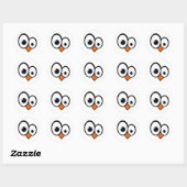 Rond Sticker de pingouin Linux Tux Eyes (Feuille)
