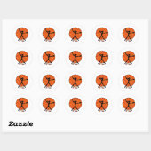 Rond Sticker de Pitcher de balle molle rapide (Feuille)