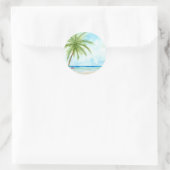 Rond Sticker de plage tropical (Sac)