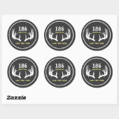 Rond Sticker de pointage personnalisable pour la chasse (Feuille)