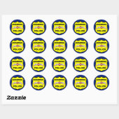 Rond Sticker de police de grammaire (Feuille)