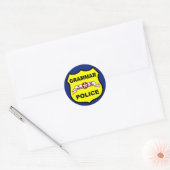Rond Sticker de police de grammaire (Enveloppe)