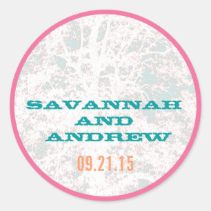 Rond Sticker de polices de feuille de lecture de l'arbr