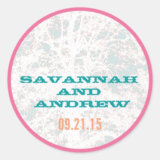 Rond Sticker de polices de feuille de lecture de l'arbr (Devant)