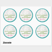 Rond Sticker de polices de feuille de lecture de l'arbr (Feuille)