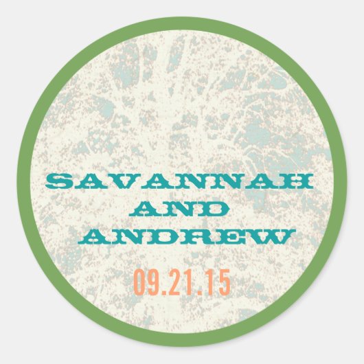 Rond Sticker de polices de feuille de lecture de l'arbr (Devant)