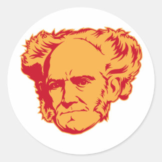 Rond Sticker de portrait Schopenhauer