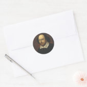 Rond Sticker de portrait William Shakespeare Color Chan (Enveloppe)