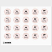 Rond Sticker de préférence de mariage géométrique | Cou (Feuille)