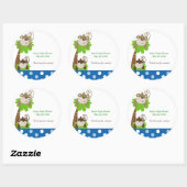 Rond Sticker de préférence personnalisé MONKEY TIME (BL (Feuille)