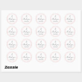 Rond Sticker de préférence pour lapin En vichy rose lap (Feuille)
