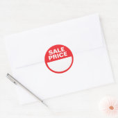 Rond Sticker de prix de vente rouge, (Enveloppe)
