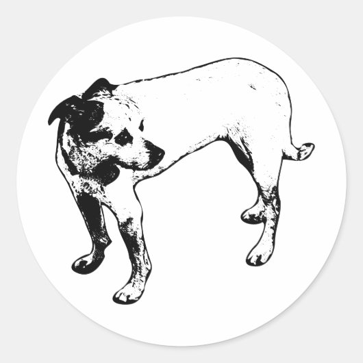 Rond Sticker de profil complet pour mélange de courrier (Devant)