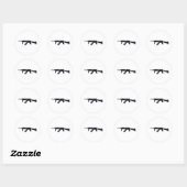 Rond Sticker de profil gauche du fusil tactique AK47 (Feuille)