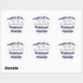 Rond Sticker de propriété Doberman Pinscher (Feuille)